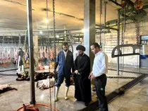 بازدید امام جمعه فیروزکوه از کشتارگاه دام