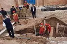 مصدومیت یک کارگر در پی حادثه ریزش کانال (+عکس)