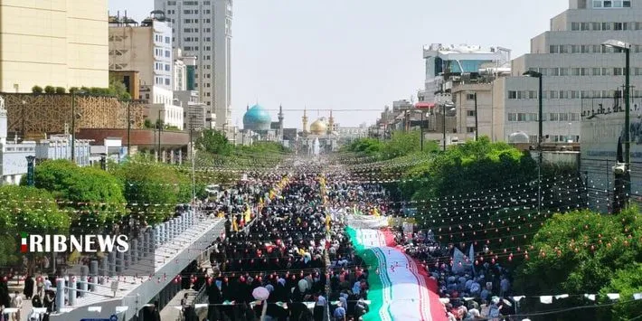 شکوه حضور مردم مشهد در حمایت از ملت مظلوم فلسطین