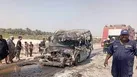 جسد ۱۰  زائر حادثه تصادف منجر به آتش سوزی شوملی  به پزشکی قانونی ایلام منتقل شد