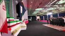وداع فرماندهان ارشد نیروهای مسلح با فرمانده شهید کل قوا در مصلای تهران