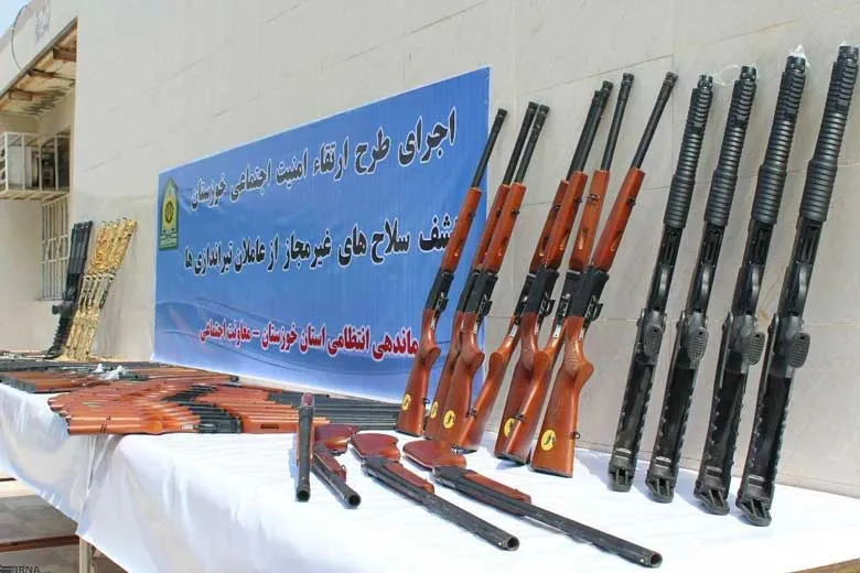 کشف ۱۱۶ قبضه اسلحه غیرمجاز در خوزستان
