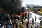 حریق گسترده بارانداز ۵۰ هزار متری کالا در مشیریه تهران