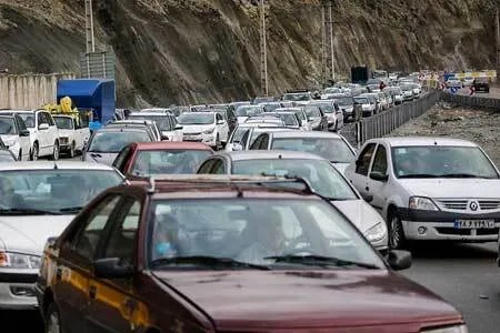ترافیک در جاده کرج - چالوس | مسافران سفر خود را مدیریت کنند