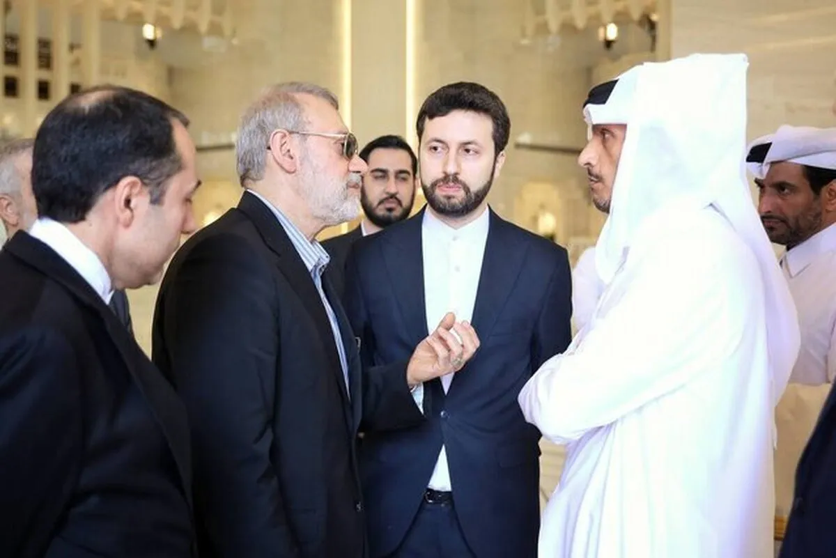 تبادل آخرین تحولات مذاکرات هسته‌ ای لاریجانی با وزیر خارجه‌ قطر