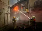 حریق در کارگاه کفاشی خیابان جمهوری تهران