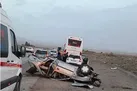 ۱۷ مصدوم بر اثر تصادف زنجیره‌ ای در آزادراه خرم آباد - پل زال