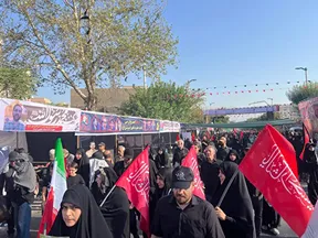 ببینید | تصاویری از پیاده‌روی جاماندگان اربعین در ایران