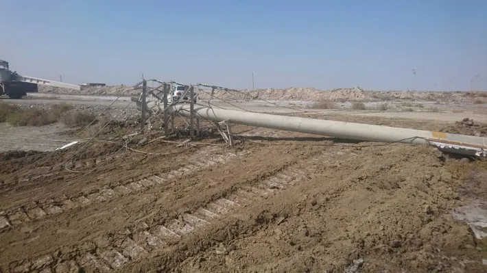 خسارت ۲۰ میلیارد ریالی طوفان به شبکه برق جاسک