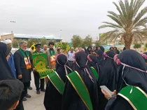 امامزاده سیدنصرالله یزد مزین به پرچم سبز امام رضا(علیه‌السلام)