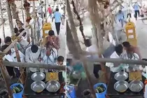 ببینید | ریزش سقف معبد