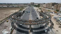 اتمام عملیات اجرای عرشه اول تقاطع غیرهمسطح در کمربندی الغدیر