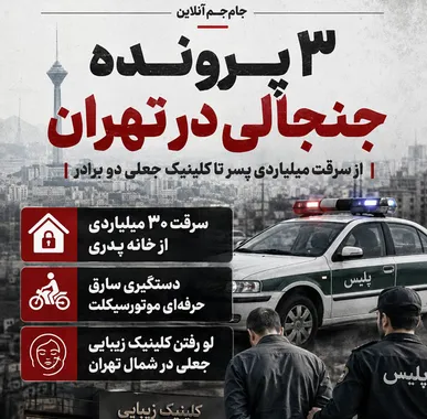سه پرونده جنجالی در تهران/از سرقت میلیاردی پسر تا کلینیک جعلی دوبرادر