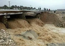 انسداد محور رامهرمز به بخش ابوالفارس در پی تخریب پل روستای خدیجه