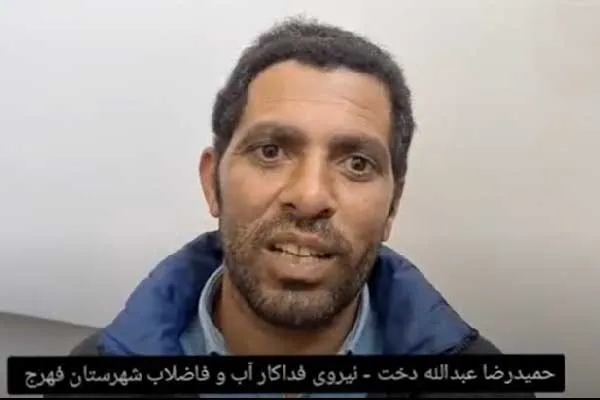 ببینید | مامور آبفا فهرج: برای جلوگیری از تخریب دیوار و هدررفت آب داخل گودال رفتم