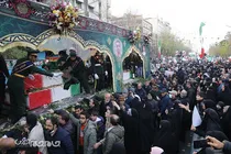 گزارش تصویری | مراسم تشییع پیکرهای مطهر شهدای اغتشاشات تروریستی آمریکایی - صهیونیستی