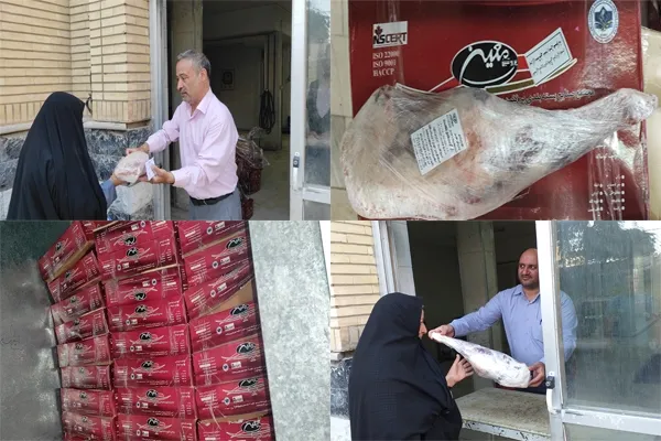 توزیع ۶ تن گوشت قربانی بین نیازمندان شهرستان نایین