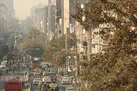 آسمان غبارآلود پایتخت در مناطق پرتردد