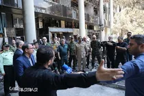گزارش تصویری | بازدید وابستگان نظامی ۲۰ کشور از محل حمله رژیم صهیونی به ساختمان شیشه‌ای صداوسیما