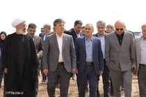 آیین کلنگ‌زنی پروژه مزرعه خورشیدی ۱۳۰ هکتاری در شهرک صنعتی پرند