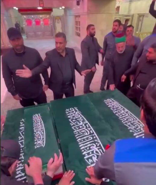 تشییع پیکر رهبر شهید انقلاب و خانواده ایشان در نجف اشرف تشییع پیکر رهبر شهید انقلاب و خانواده ایشان در نجف اشرف